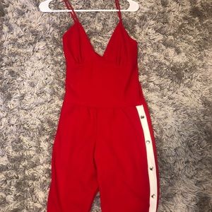 Red jumpsuit